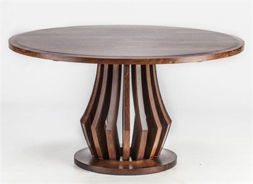 西餐廳特色實(shí)木餐桌北歐餐廳圓形桌子