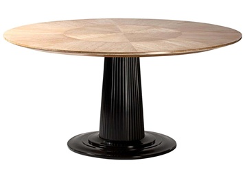 北歐西餐廳白蠟木實木簡約圓形餐桌