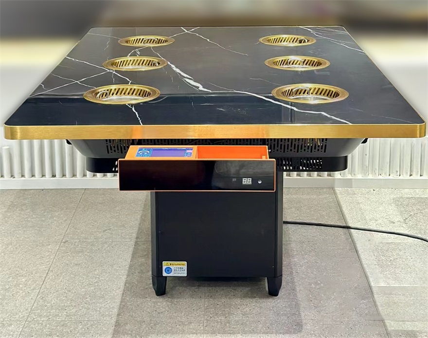 自助餐廳商用6人位一人一鍋無煙凈化小火鍋桌