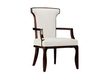 現代中式布藝高背扶手椅 新古典中餐廳酒店洽談
