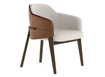 主題餐廳歐式實(shí)木弧形靠背時尚餐椅