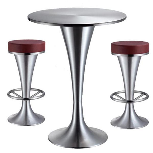 現(xiàn)代風格酒吧不銹鋼酒吧圓桌