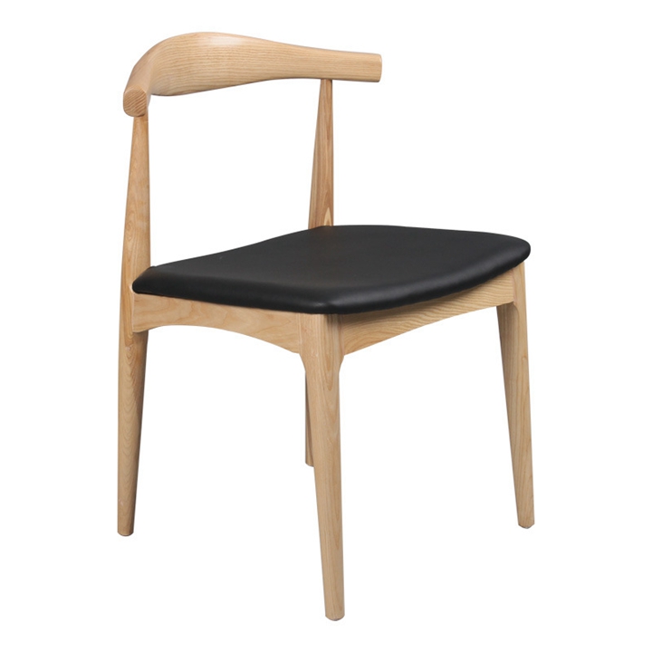 現代簡約風格水曲柳西餐廳牛角椅