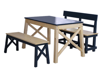 地中海現(xiàn)代簡約餐桌椅組合