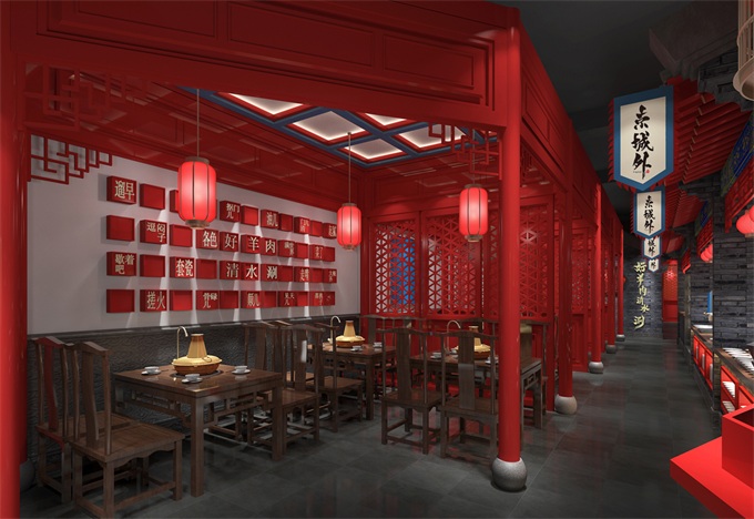 中式火鍋店空間裝修設(shè)計(jì)
