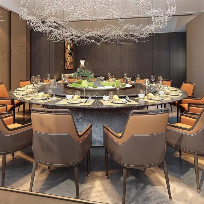 會(huì)所新中式電動(dòng)餐桌