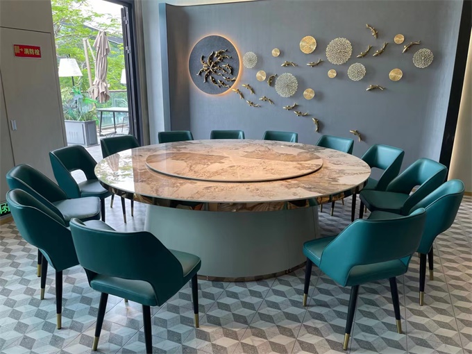 會(huì)所大理石電動(dòng)餐桌