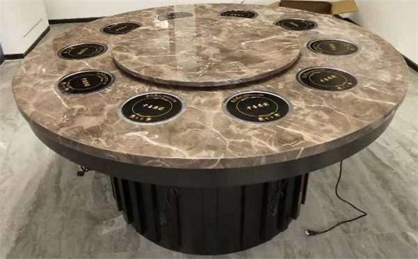 12人電磁爐電動火鍋桌