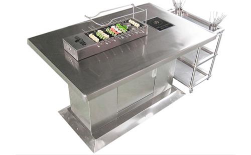 不銹鋼自動翻轉燒烤桌