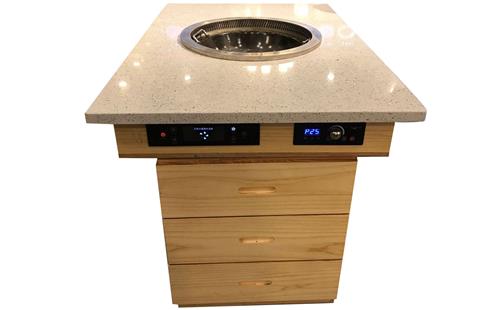 帶下排風的火鍋桌